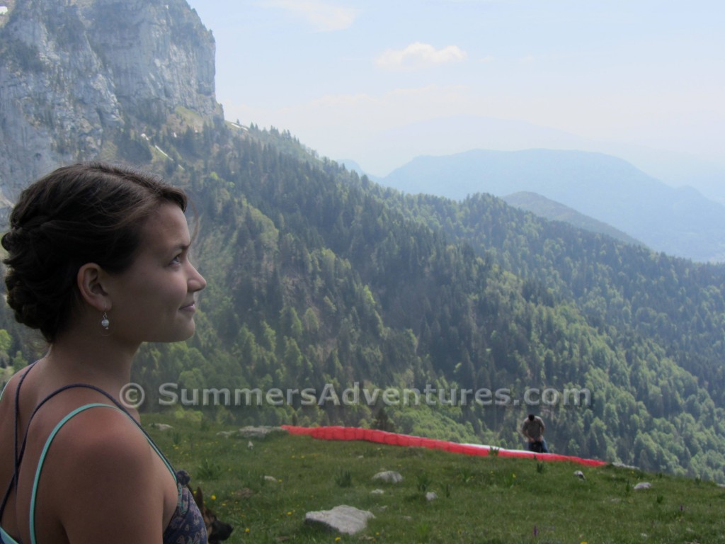 Paragliding over france