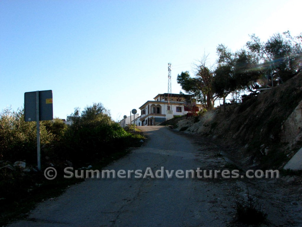 Walking up to villa nueva de tapia